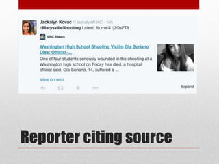 Reporter citing source
 
