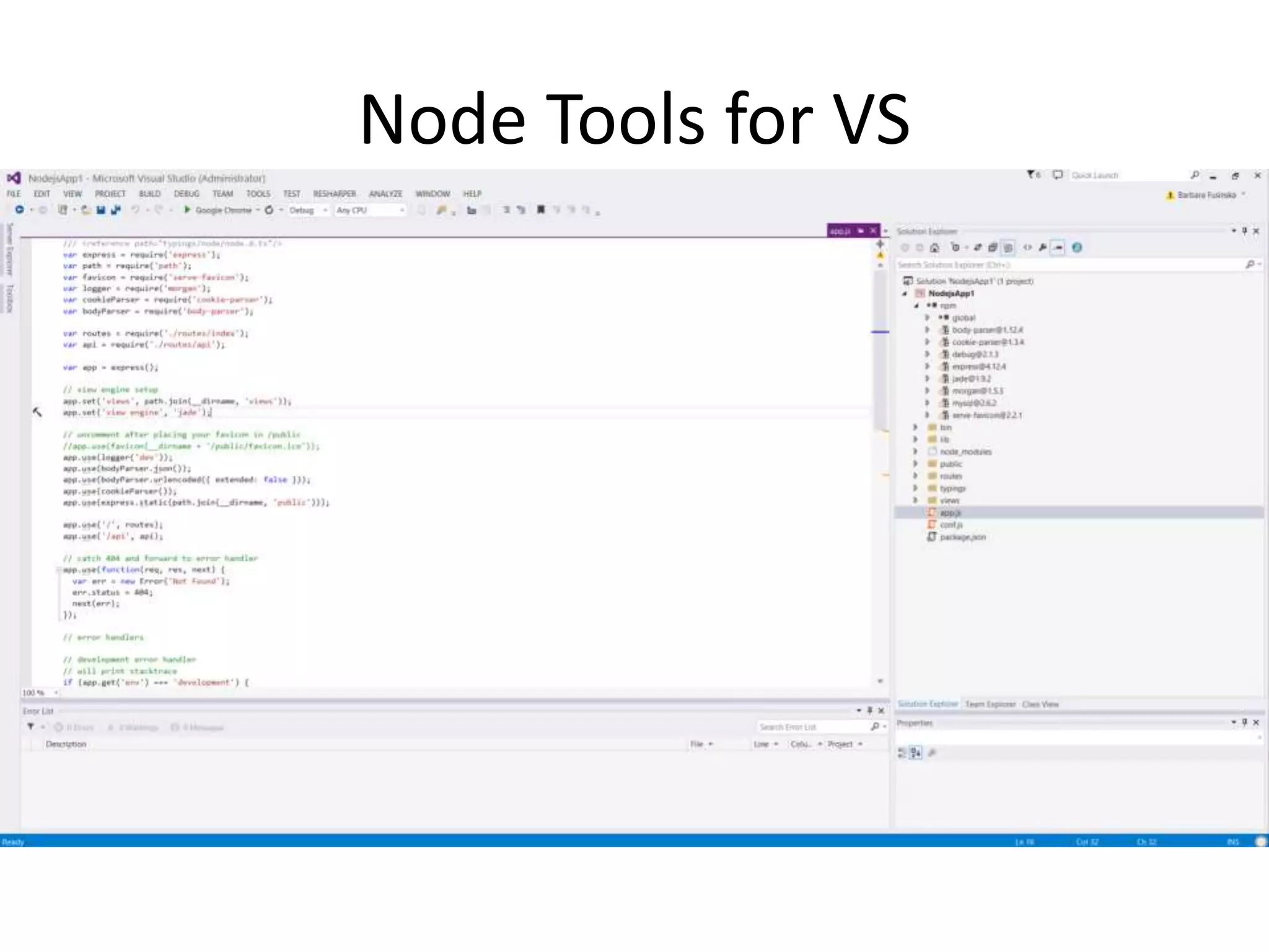 Node Tools for VS
 