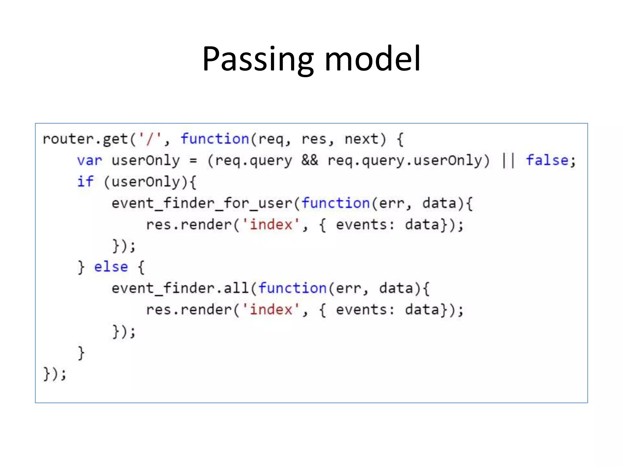 Passing model
 