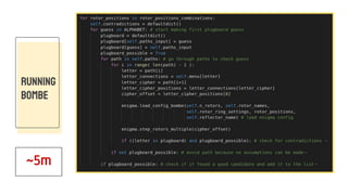 RUNNING
BOMBE
~5m
 