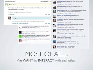 MOST OF ALL...
We WANT to INTERACT with eachother!
 