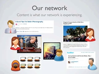 Our network
Content is what our network is experiencing.
 