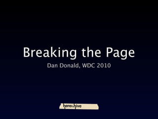 Breaking the page