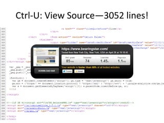 Ctrl-U: View Source—3052 lines!
 
