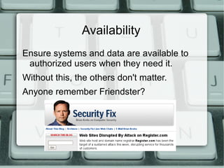 To get you thinking like the people who will try to break your app 
