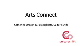 Arts Connect
Catherine Orbach & Julia Roberts, Culture Shift
 