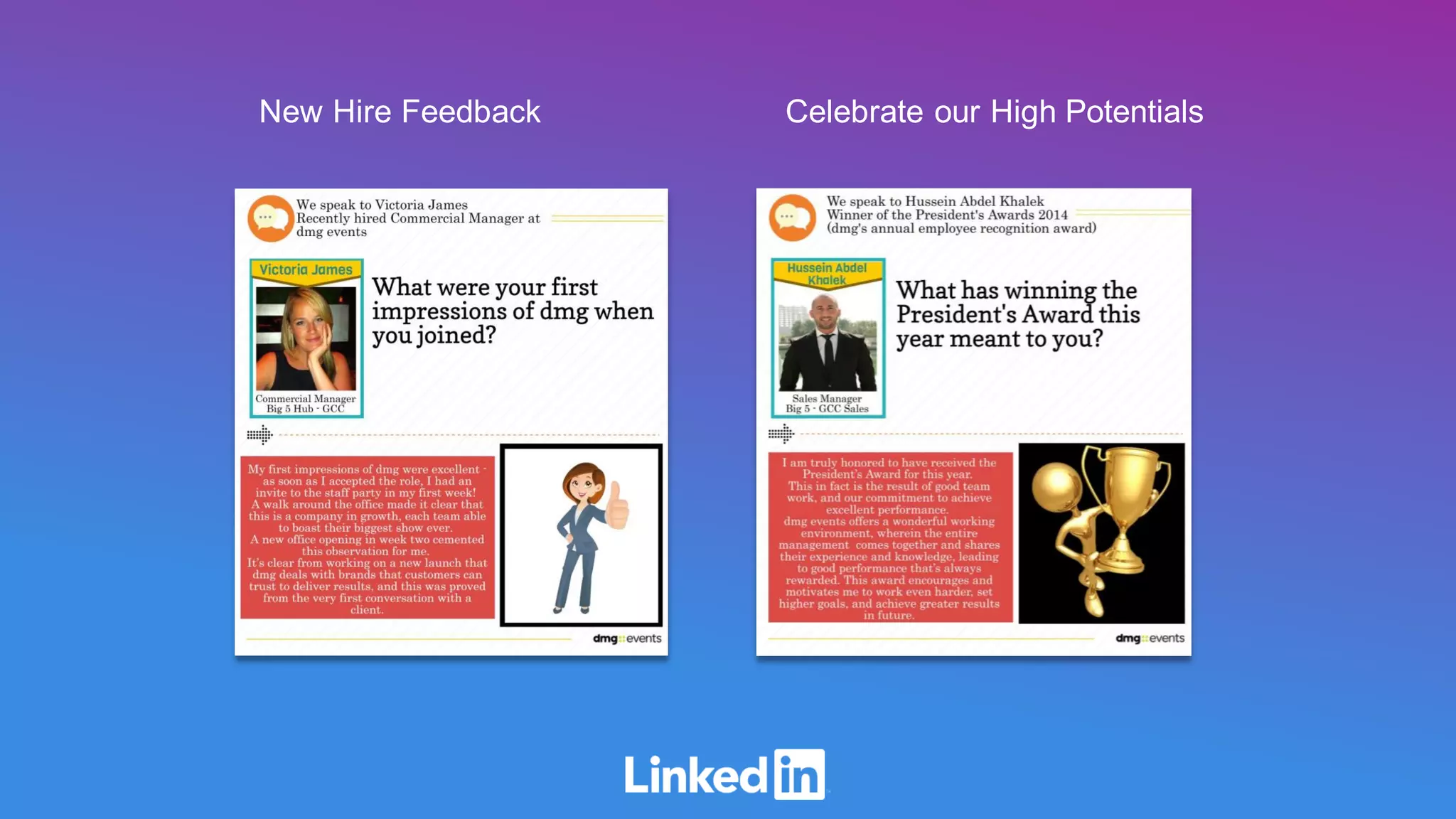 New Hire Feedback Celebrate our High Potentials
 