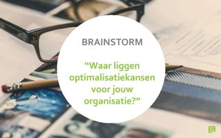 SEO BENCHMARK 2015#sbo15
Content that
doesn’t meet
the promise
of the juicy
headline
BRAINSTORM
“Waar liggen
optimalisatiekansen
voor jouw
organisatie?”
 