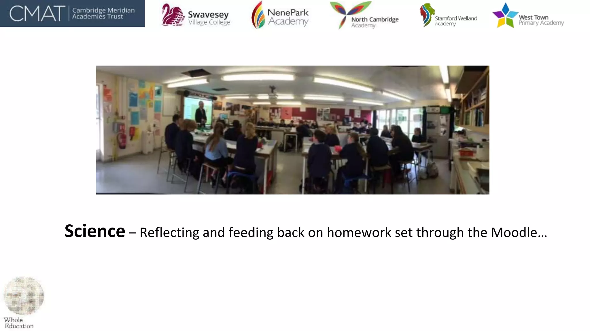Science – Reflecting and feeding back on homework set through the Moodle…
 