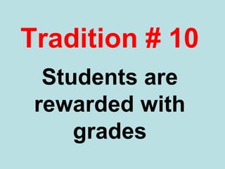 Imagine a world where higher education
doesn't end with a diploma, but starts at
18 and continues through life, as
the world changes around us.
http://www.huffingtonpost.com/tara-lemmey/rethinking-higher-educati_b_387851.html
 