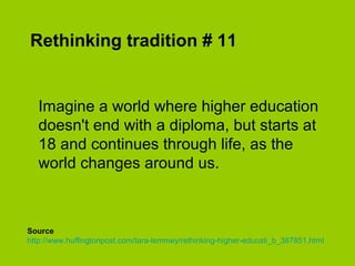 Start finding ways to engage students in
understanding real-world problems,
and then support them in solving those
problems.
http://www.edutopia.org/blog/stop-start-continue-conceptual-meets-applied-david-hawley
 