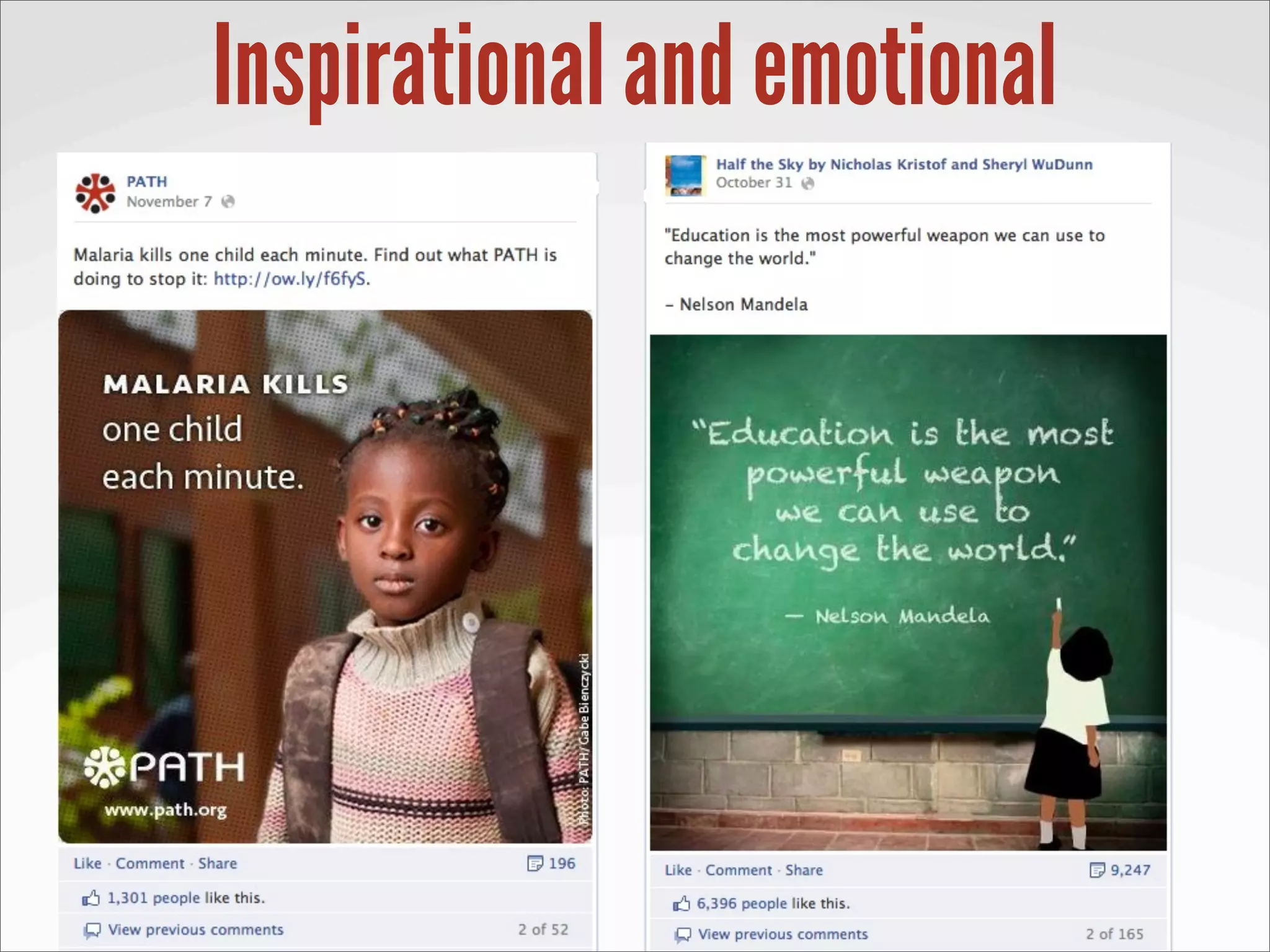 Inspirational and emotional
 