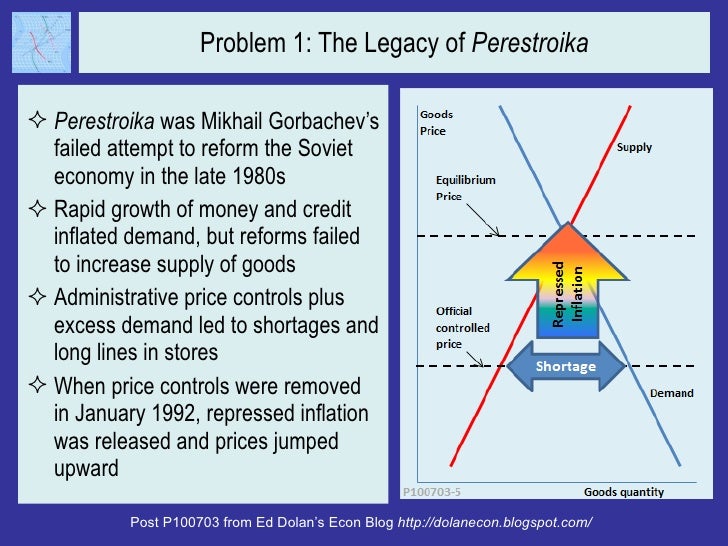 Problem 1: The Legacy of  Perestroika <ul><li>Perestroika  was Mikhail Gorbachev’s failed attempt to reform the Soviet eco...