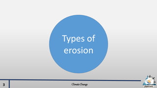 Erosion
corrosion
abrasion
Types of
erosion
ClimateChange3
 