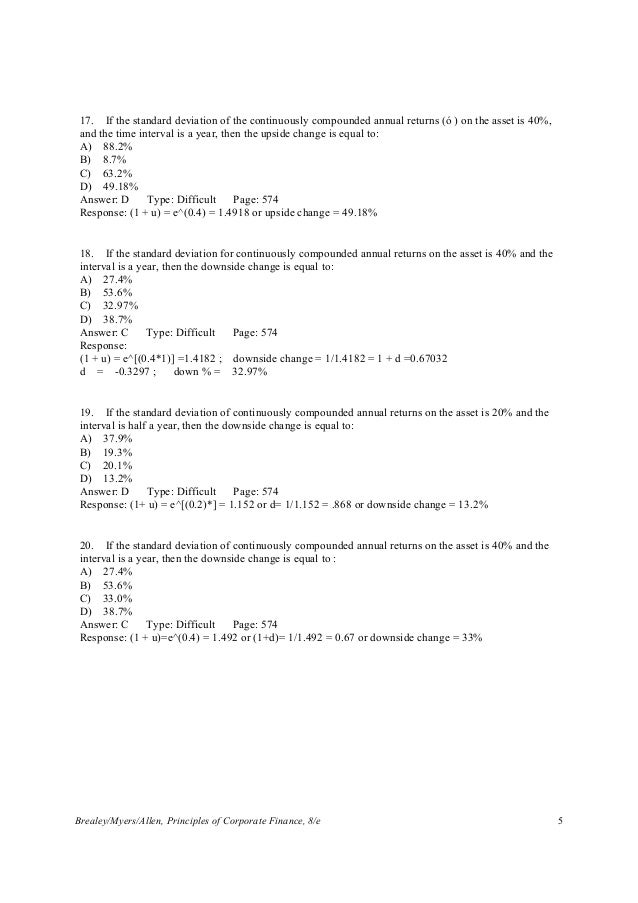 Test bank myers brealey allen chapter 1 picture