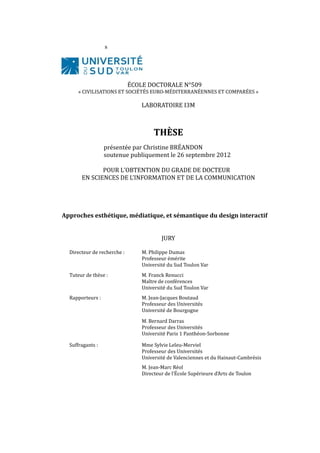 s




                             ÉCOLE DOCTORALE N°509
      « CIVILISATIONS ET SOCIÉTÉS EURO-MÉDITERRANÉENNES ET COMPAR...