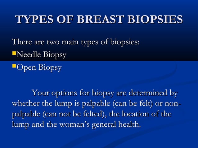Breast biopsy ppt | PPT | Cancer | Diseases and Conditions