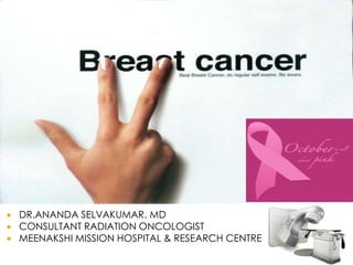    DR.ANANDA SELVAKUMAR. MD
   CONSULTANT RADIATION ONCOLOGIST
   MEENAKSHI MISSION HOSPITAL & RESEARCH CENTRE
 