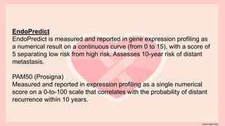 Endopredict High Risk Breast cancer- Current Concepts in Staging and Management | PPTX