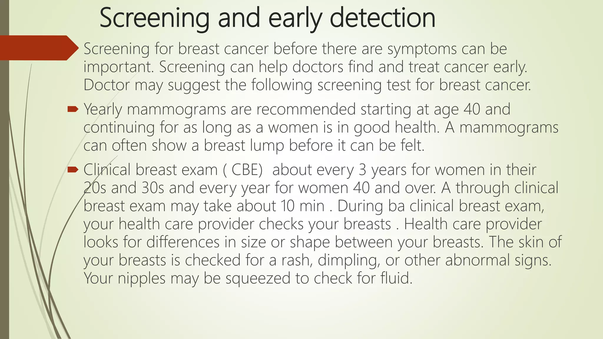Breast cancer ppt med surg | PPTX