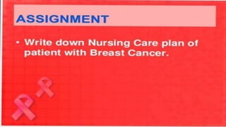 Breast cancer ppt med surg | PPTX
