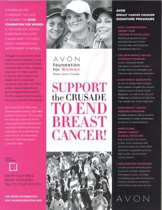 AVON Breast Cancer Awareness Flyer 2015   english