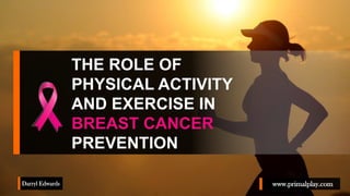 THE ROLE OF
PHYSICAL ACTIVITY
AND EXERCISE IN
BREAST CANCER
PREVENTION
www.primalplay.comDarryl Edwards
 