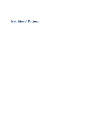 Nutritional Factors
 