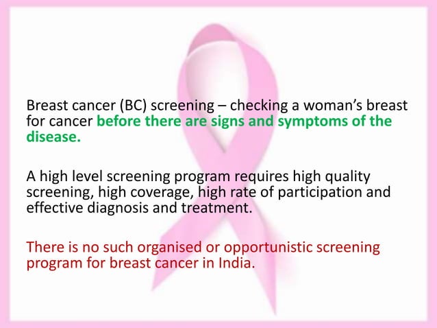 Breast cancer screening | PPTX