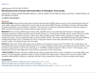 Breast Self-Examination (BSE)
 