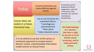 www.cancer-rose.fr
Les femmes sont
Plus vigilantes
qu’autrefois sur
les modifications
des seins
Today
Current treatments a...