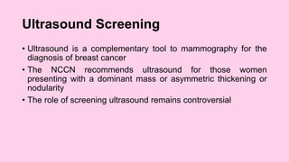 Case Scenario
• Mrs. X is a 46-year-old woman who presents to hospital for
enquiry about breast cancer.
• She informs that...