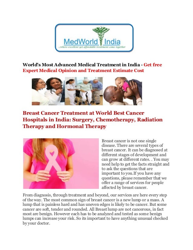Breast cancer india treatment