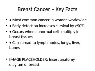 breast cancer including symptoms and signs pptx | PPTX