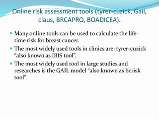 Claus Risk Model Breast disease | PPTX