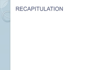 RECAPITULATION
