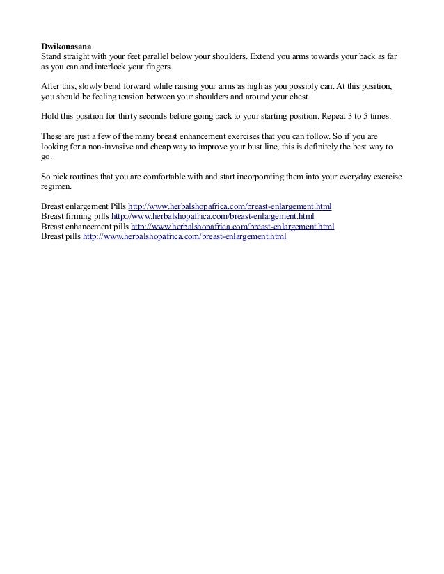 Breast enlargement exercises