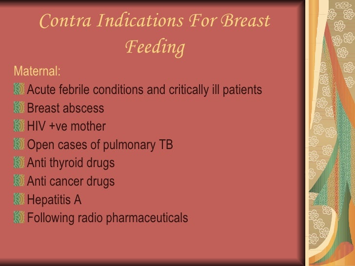 Breastfeeding and complications