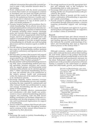 Breastfeeding And The Use Of Human Milk | PDF