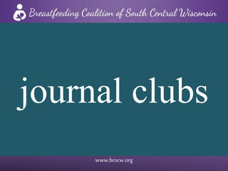 www.bcscw.org
journal clubs
 