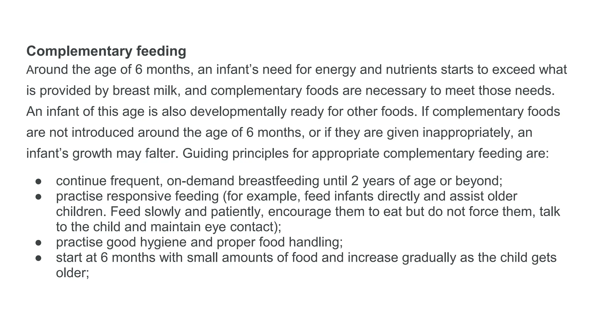 Complementary Needs. Examples BREASTFEEDING COMPLEMENTARY FEEDING AND IYCF (2).pptx