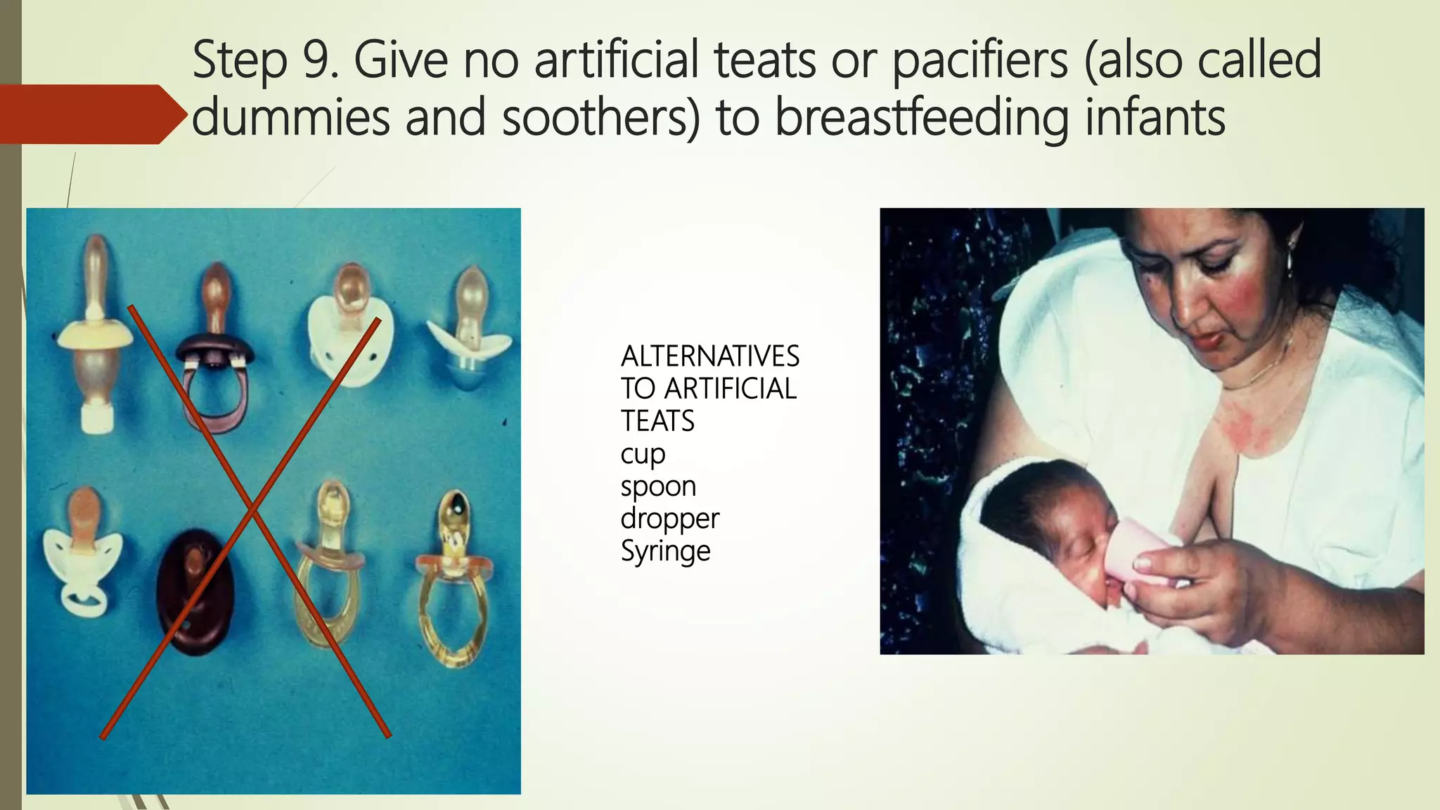 No Pacifier Visual PROMOTION OF BREAST FEEDING PRACTICES IN INDIA dr sugandha | PPTX