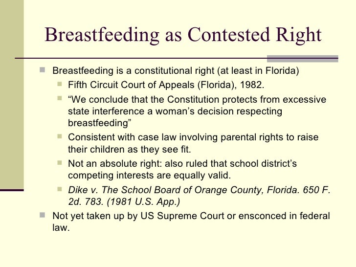 Breastfeeding rights in the united states