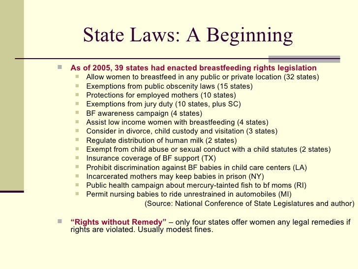 Breastfeeding rights in the united states