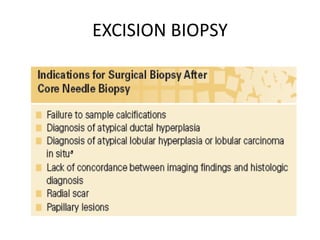 EXCISION BIOPSY
 
