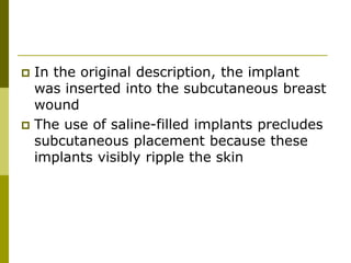 breast reconstruction techniques detailed | PPT