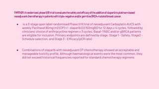 neoadjuvant chemotherapy in TNBC and BRCA mutated BREAST CANCER | PPTX