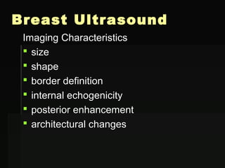 Breast ultrasound