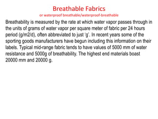 Breathable fabric