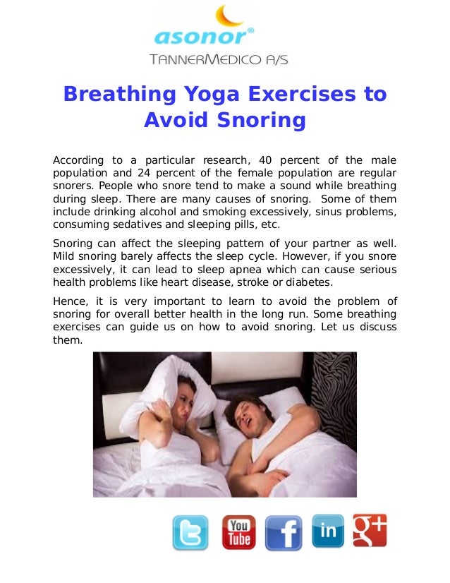 Breathing Yoga Exercises to Avoid Snoring